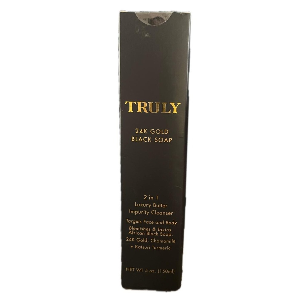 Truly‎ 24k Gold Black Soap 2 in 1 Luxury Butter Impurity Cleanser NEW SEALED